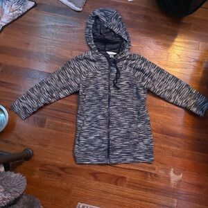 Christopher & Banks Navy Hooded Zip Up Jacket